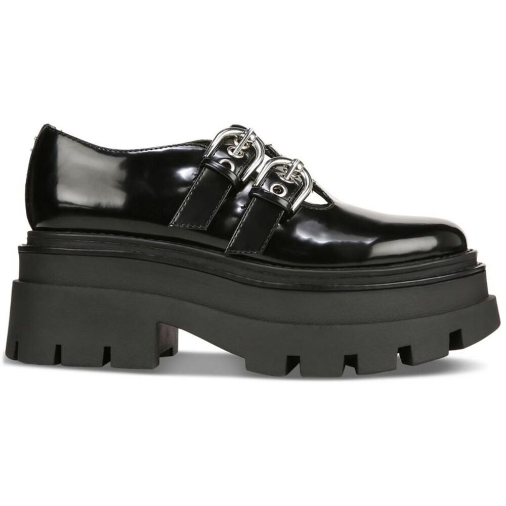 Circus by Sam Edelman Womens Bryce Black Patent Oxford Mary Janes Shoes NWT - Picture 2 of 3
